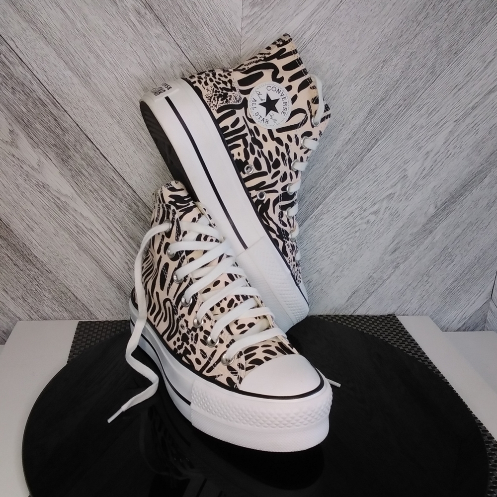 Converse Chuck Taylor ALL⭐STAR Platform Hi-Top "Jungle Art" Sneaker Sz:US 6 (W)